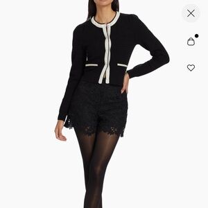 Generation Love Black Knit Jacket with White Trim